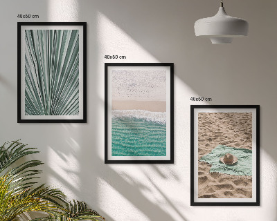 Set tablouri decorative Vederi de vacanță pe plajă și mare