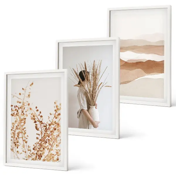 Set tablouri decorative cu design floral în stil boho rustic