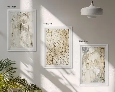 Set de tablouri pentru dormitor cu modele abstracte în nuanțe de bej și gri