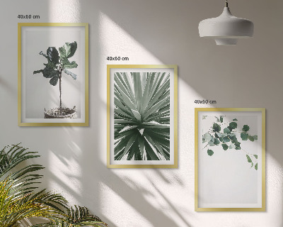 Set tablouri decorative Minimalismul plantelor verzi