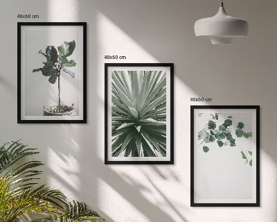 Set tablouri decorative Minimalismul plantelor verzi