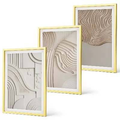 Set de tablouri pentru dormitor cu modele abstracte bej și alb