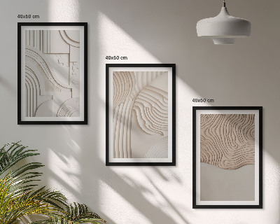 Set tablouri pentru dormitor Modele abstracte bej alb