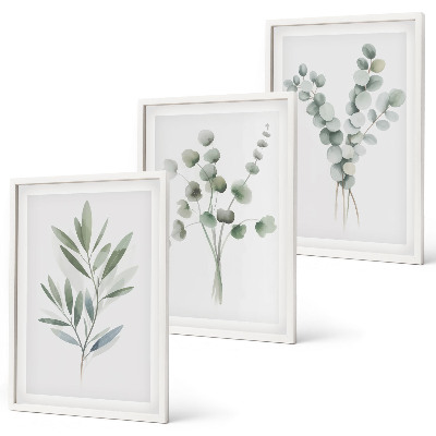 Set tablouri decorative Modele de plante cu verdeață