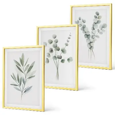 Set tablouri decorative cu modele de plante și verdeață