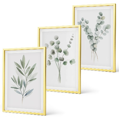 Set tablouri decorative Modele de plante cu verdeață