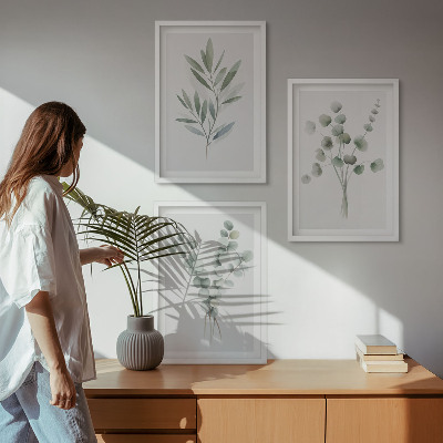 Set tablouri decorative Modele de plante cu verdeață