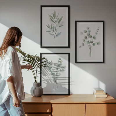 Set tablouri decorative Modele de plante cu verdeață