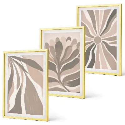 Set tablouri pentru dormitor cu modele abstracte de plante