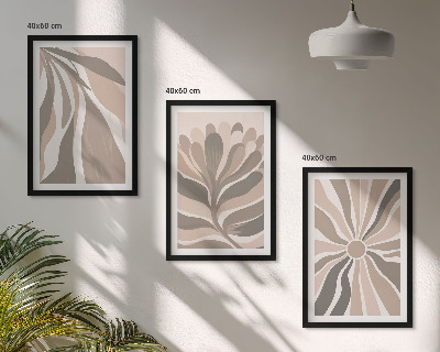 Set tablouri pentru dormitor Modele abstracte de plante