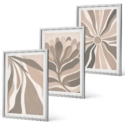 Set tablouri pentru dormitor cu modele abstracte de plante