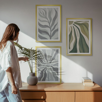 Set tablouri decorative Modele de plante în verde