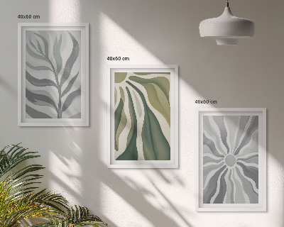 Set tablouri decorative Modele de plante în verde