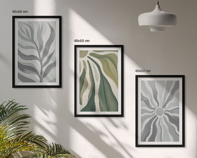 Set tablouri decorative Modele de plante în verde