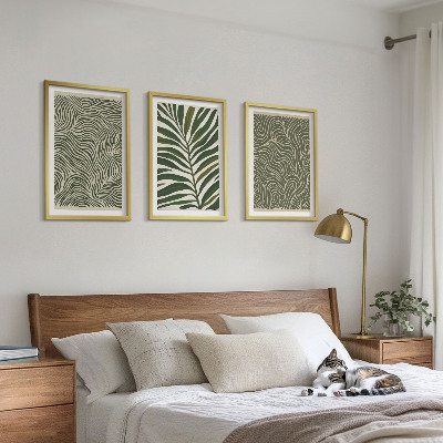 Set tablouri pentru dormitor Modele de frunze cu forme ondulate