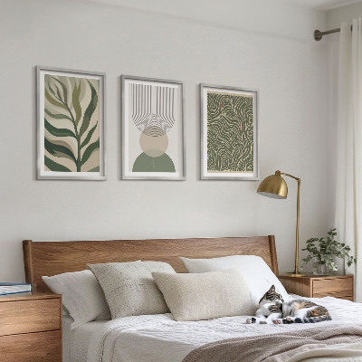 Set tablouri decorative Forme geometrice de frunze