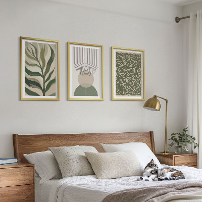 Set tablouri decorative Forme geometrice de frunze