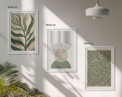 Set tablouri decorative Forme geometrice de frunze
