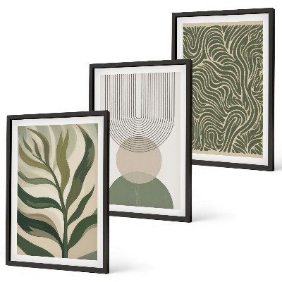 Set tablouri decorative Forme geometrice de frunze