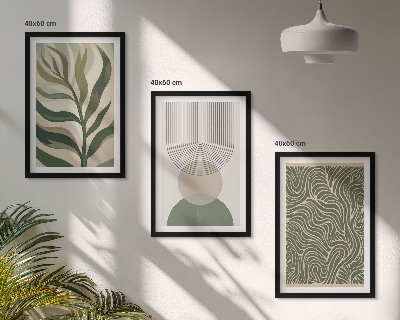 Set tablouri decorative Forme geometrice de frunze