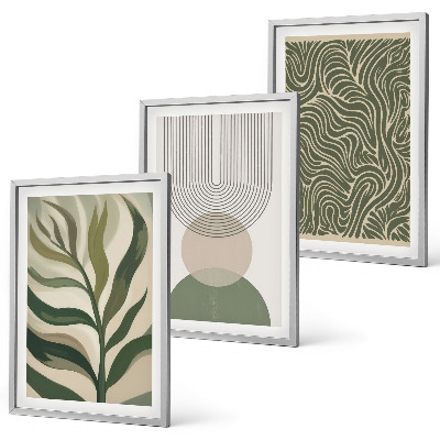 Set tablouri decorative Forme geometrice de frunze