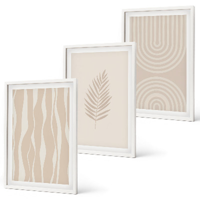 Set tablouri pentru dormitor Modele de plante bej
