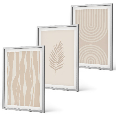 Set tablouri pentru dormitor Modele de plante bej