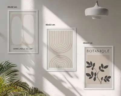 Set tablouri decorative cu plante delicate în stil boho
