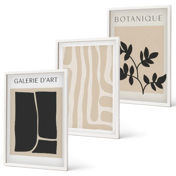 Set tablouri pentru dormitor Forme abstracte de plante