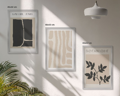 Set tablouri pentru dormitor Forme abstracte de plante