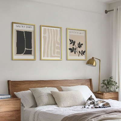 Set tablouri pentru dormitor Forme abstracte de plante