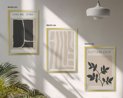 Set tablouri pentru dormitor Forme abstracte de plante