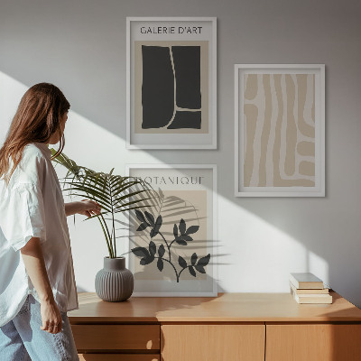 Set tablouri pentru dormitor Forme abstracte de plante