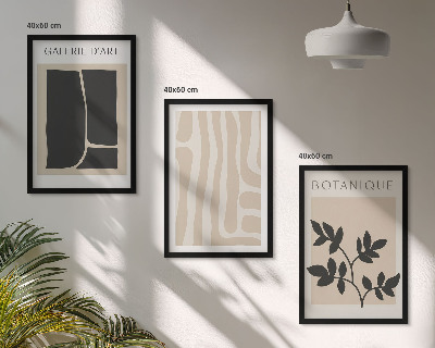 Set tablouri pentru dormitor Forme abstracte de plante
