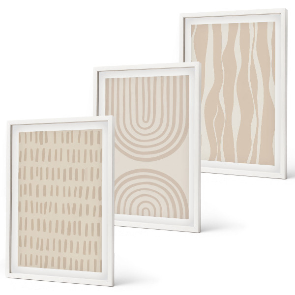 Set tablouri decorative Modele abstracte bej