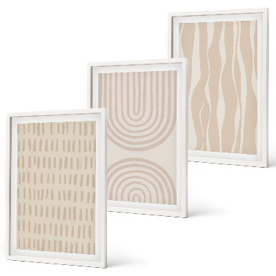Set tablouri decorative Modele abstracte bej