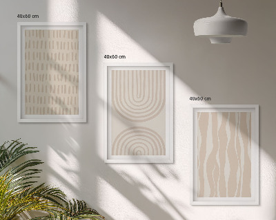 Set tablouri decorative Modele abstracte bej