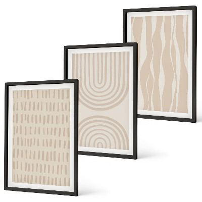 Set tablouri decorative Modele abstracte bej