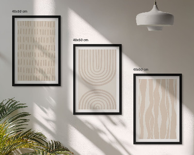 Set tablouri decorative Modele abstracte bej