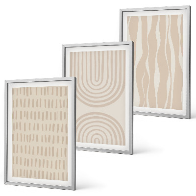 Set tablouri decorative Modele abstracte bej
