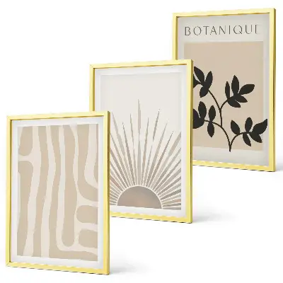Set tablouri pentru dormitor cu modele abstracte de plante