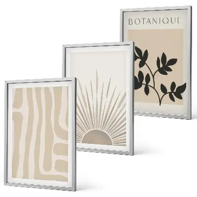 Set tablouri pentru dormitor cu modele abstracte de plante