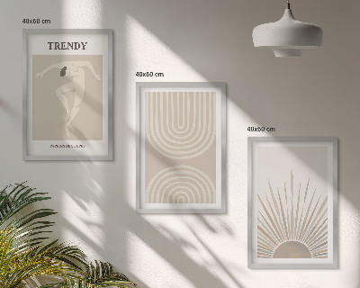 Set tablouri decorative Postere abstracte boho pastelate