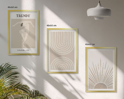 Set tablouri decorative Postere abstracte boho pastelate