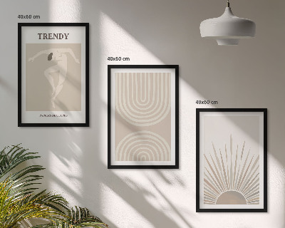 Set tablouri decorative Postere abstracte boho pastelate