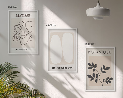Set tablouri pentru dormitor Picturile elegante cu plante ale lui Matisse