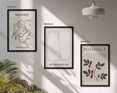 Set tablouri pentru dormitor Picturile elegante cu plante ale lui Matisse
