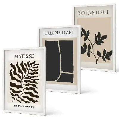 Set de tablouri decorative cu postere minimaliste cu plante