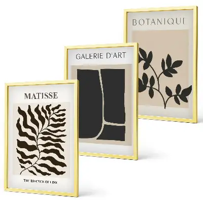 Set de tablouri decorative cu postere minimaliste cu plante