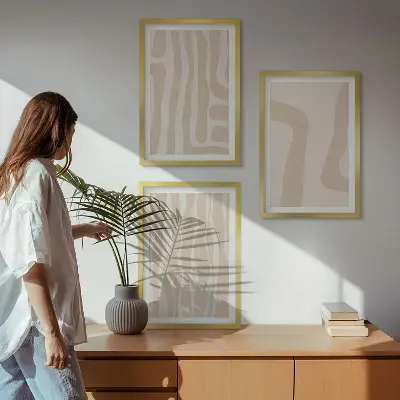 Set de tablouri decorative cu modele abstracte în stil boho
